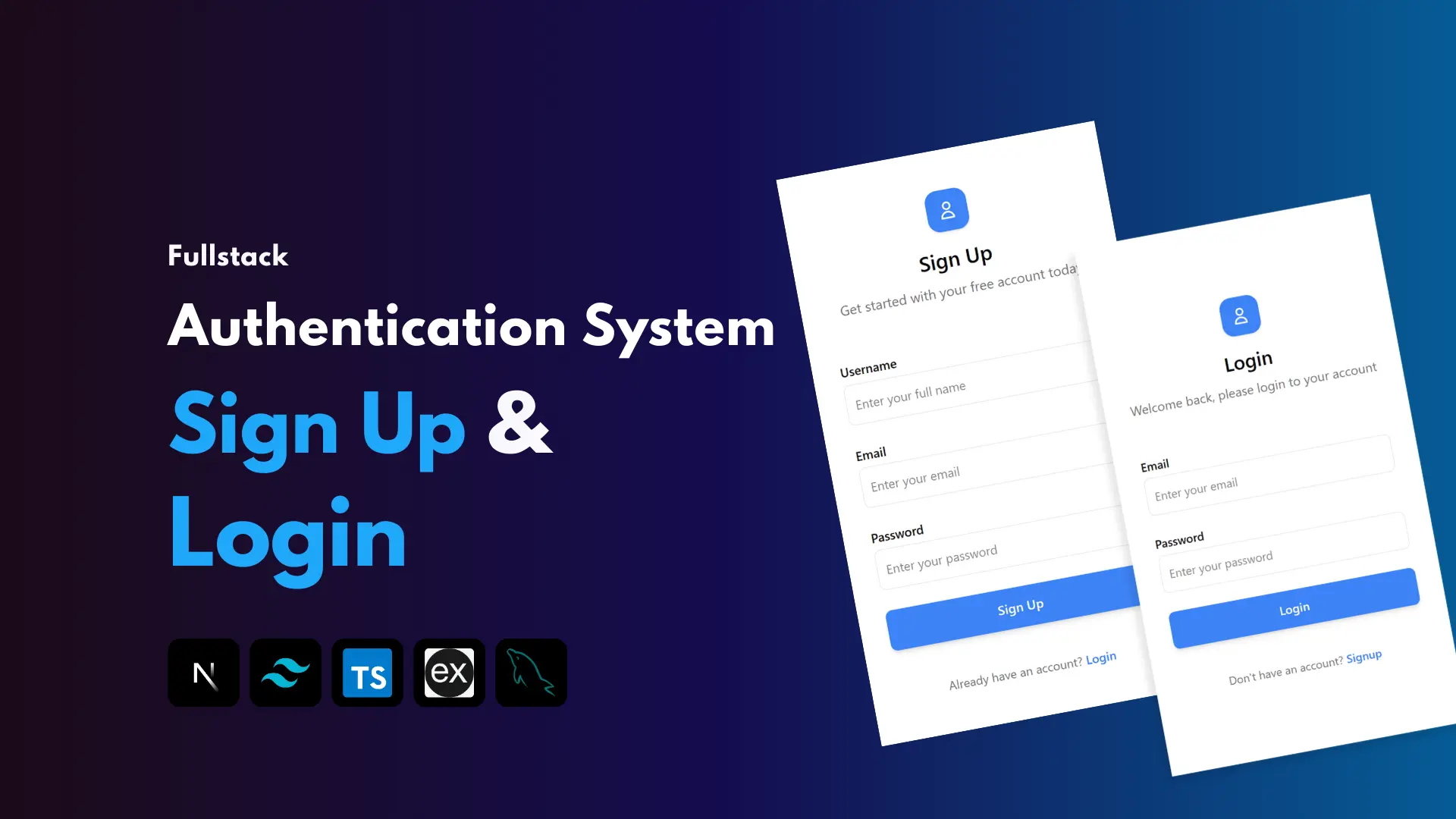 Authentication System (Express & MySQL)